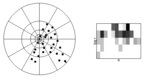Rys. 2. Przykład budowania histogramu – Shape Context